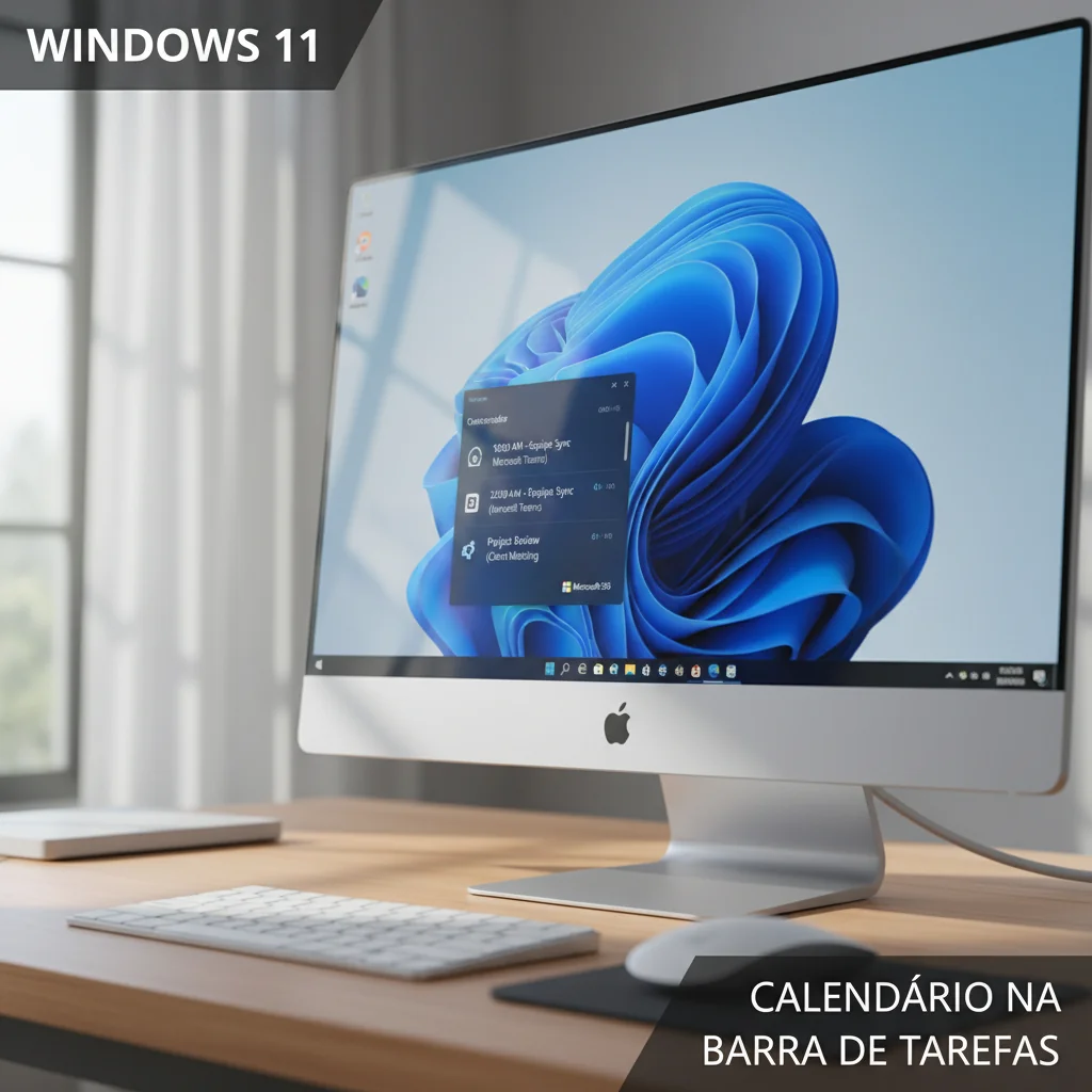 O Calendário do Windows 11 Vai Voltar a Mostrar Eventos Agendados na Barra de Tarefas