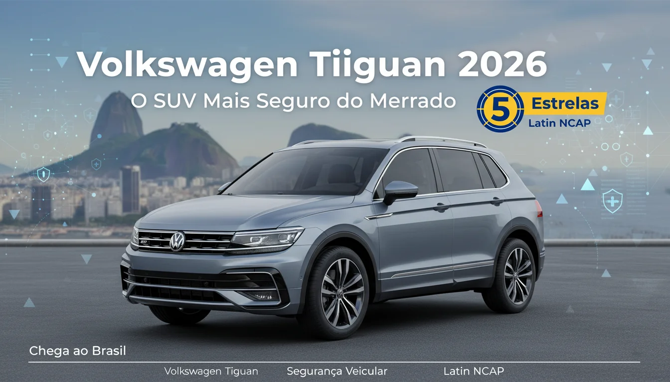 Volkswagen Tiguan 2026: O SUV Mais Seguro do Mercado Chega ao Brasil com 5 Estrelas no Latin NCAP