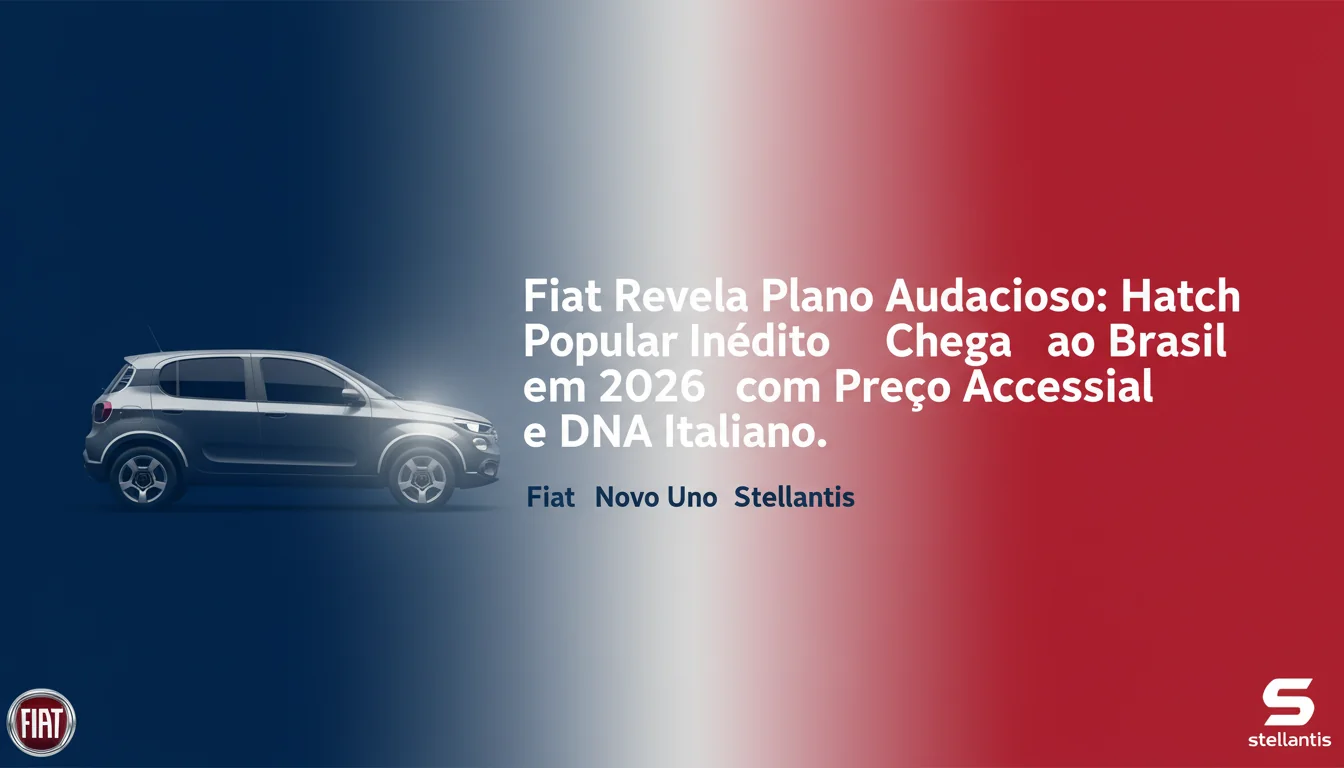 Fiat Revela Plano Audacioso: Hatch Popular Inédito Chega ao Brasil em 2026 com Preço Acessível e DNA Italiano
