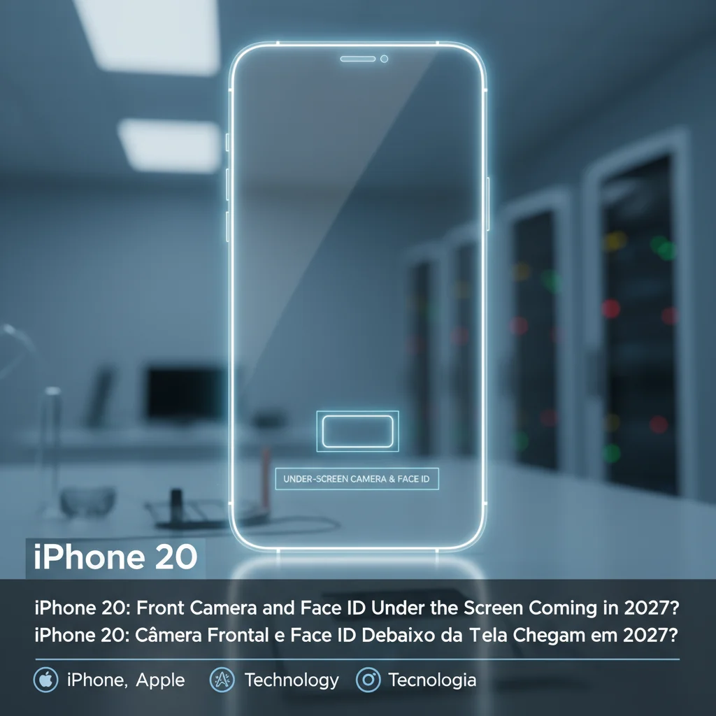 iPhone 20: Câmera Frontal e Face ID Debaixo da Tela Chegam em 2027?