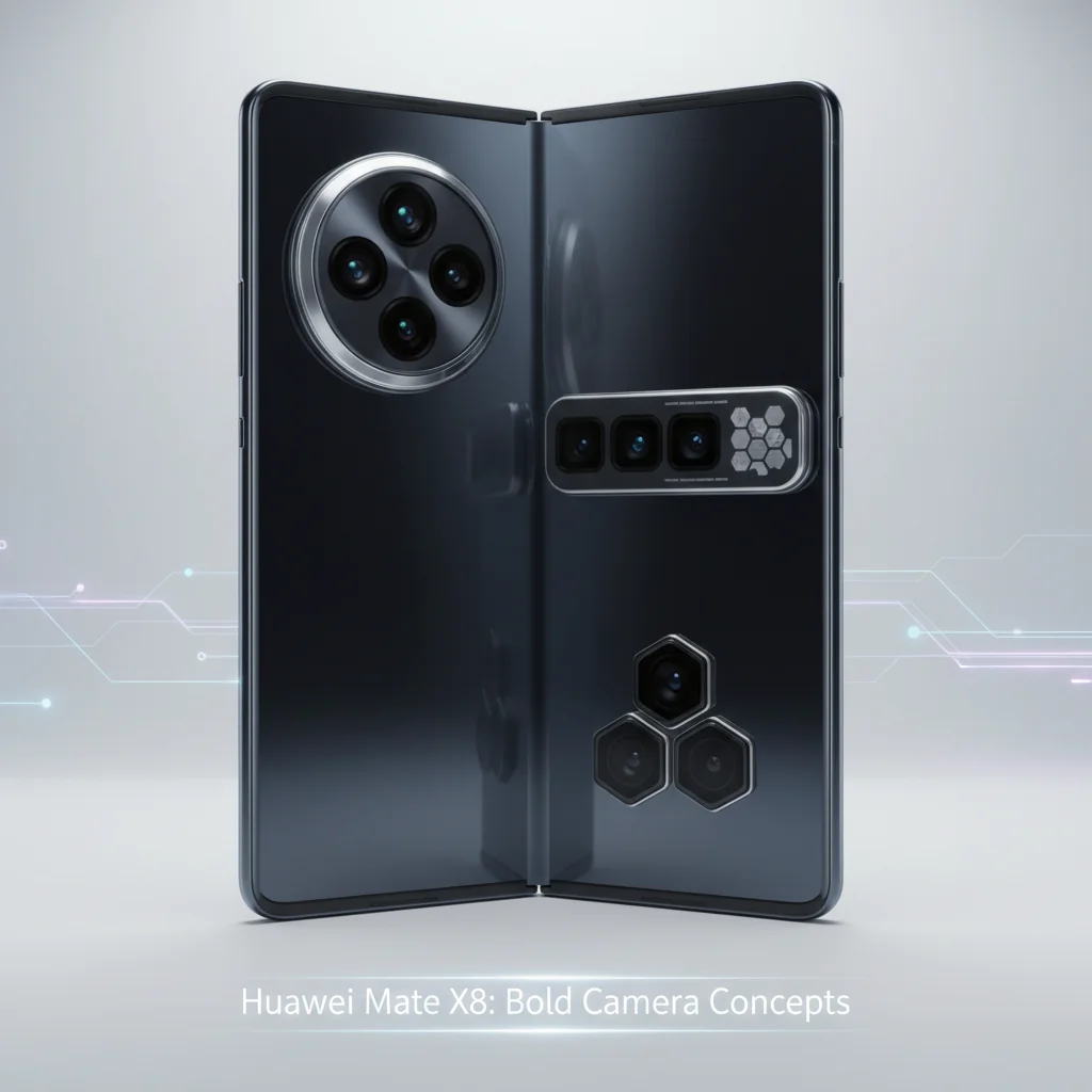Huawei Mate X8: Vazamentos Revelam Múltiplas Propostas Ousadas para o Design das Câmeras