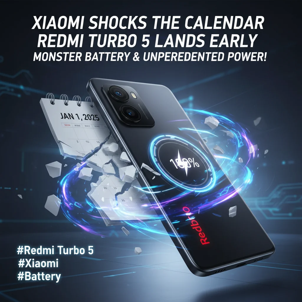 Xiaomi Choca o Calendário: Redmi Turbo 5 Aterrissa Antes com Bateria Monstruosa e Poder Inédito!