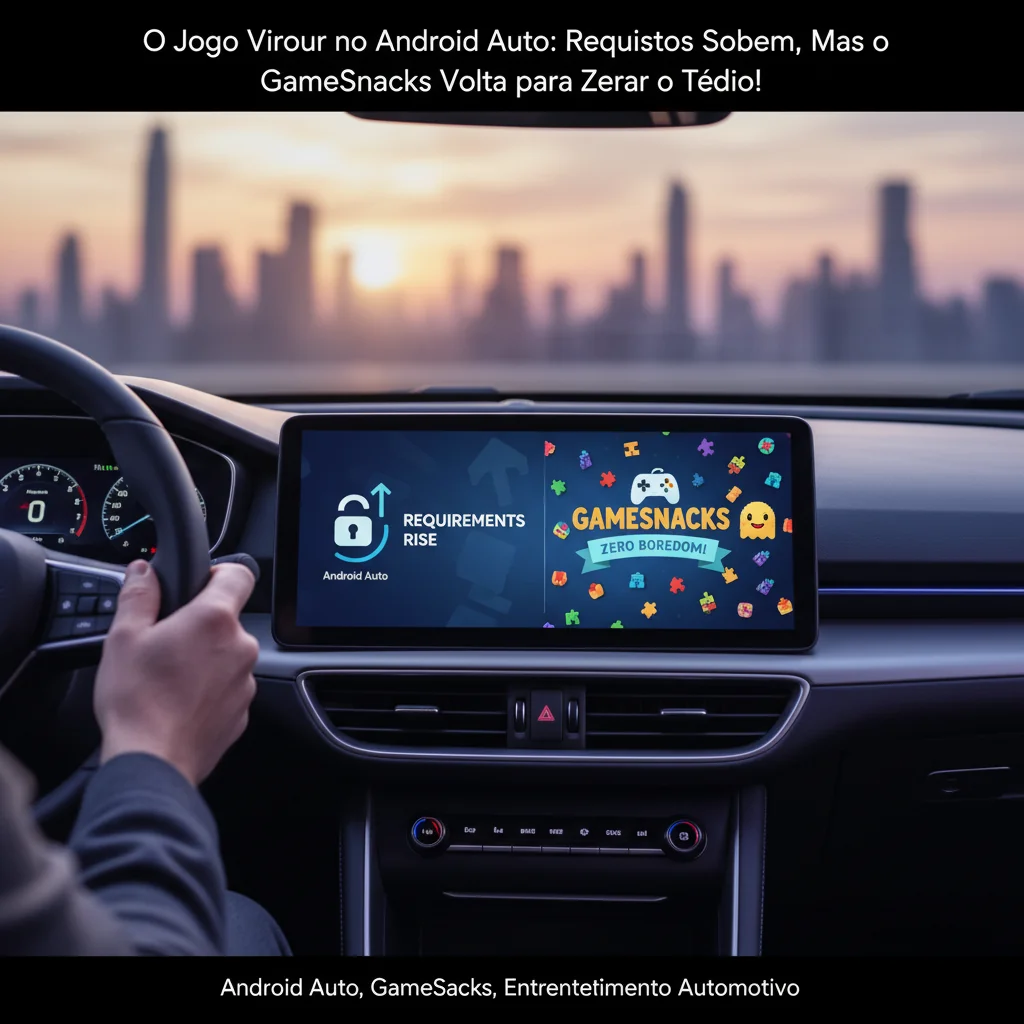 O Jogo Virou no Android Auto: Requisitos Sobem, Mas o GameSnacks Volta para Zerar o Tédio!