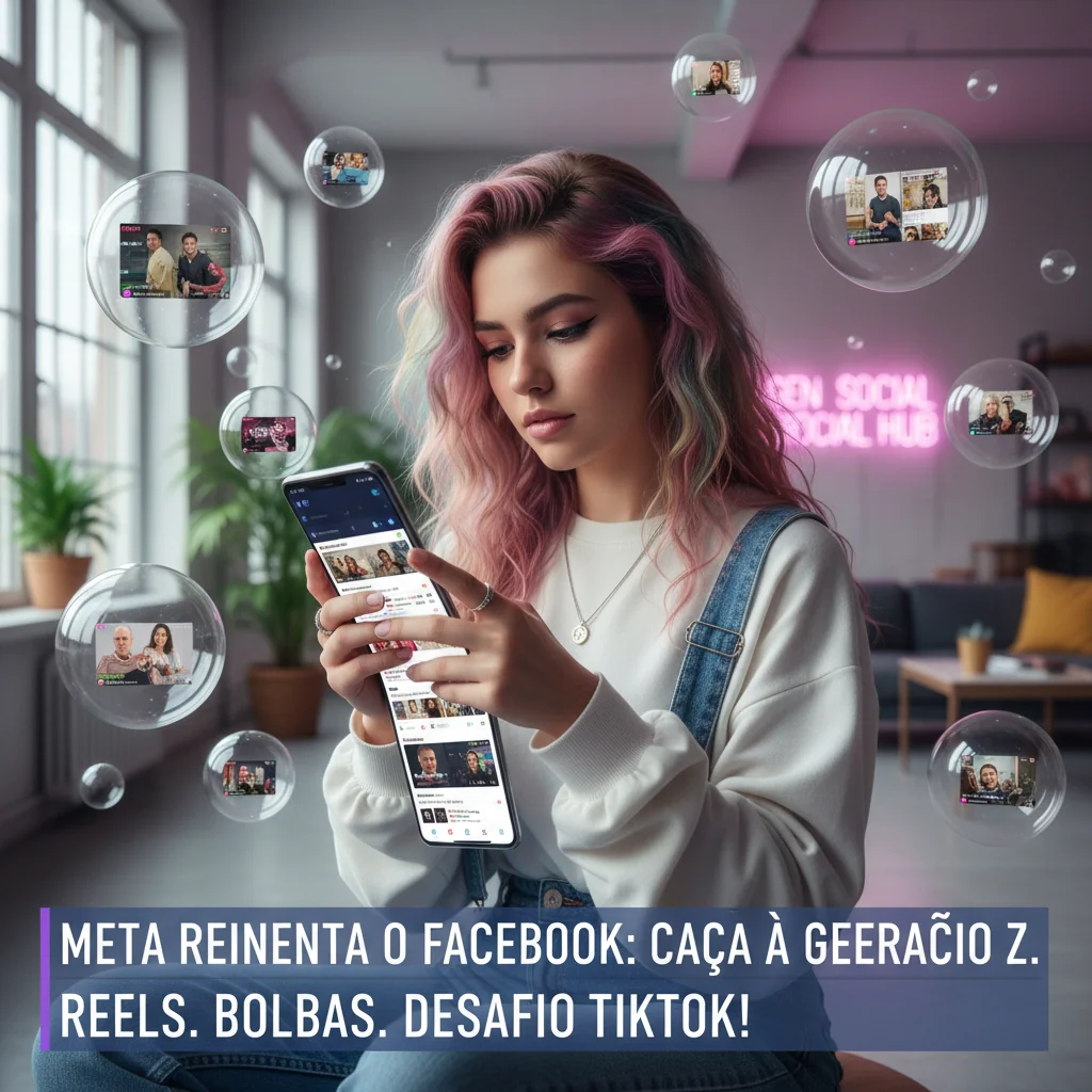 Meta Reinventa o Facebook: A Caça à Geração Z com Reels, Bolhas e um Desafio Direto ao TikTok!