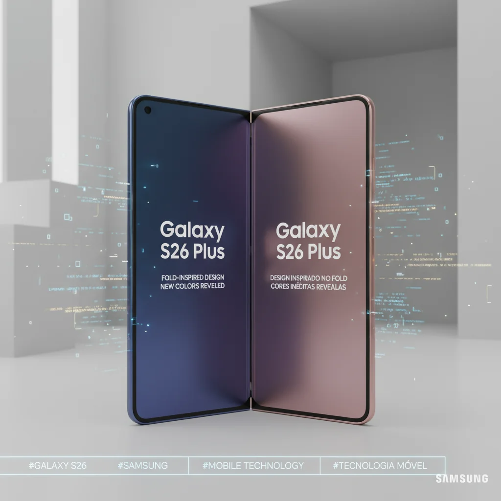 Galaxy S26 Plus Surge em Vazamento Robusto: Design Inspirado no Fold e Cores Inéditas Reveladas