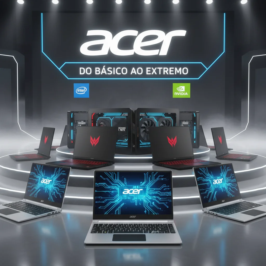Acer Apresenta Nova Linha de Notebooks no Brasil: Do Básico ao Extremo em Tecnologia e Desempenho