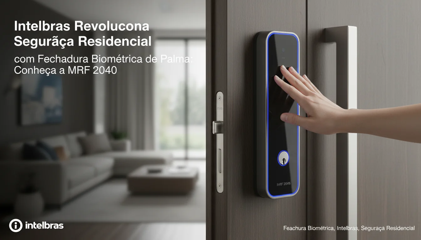 Intelbras Revoluciona Segurança Residencial com Fechadura Biométrica de Palma: Conheça a MRF 2040