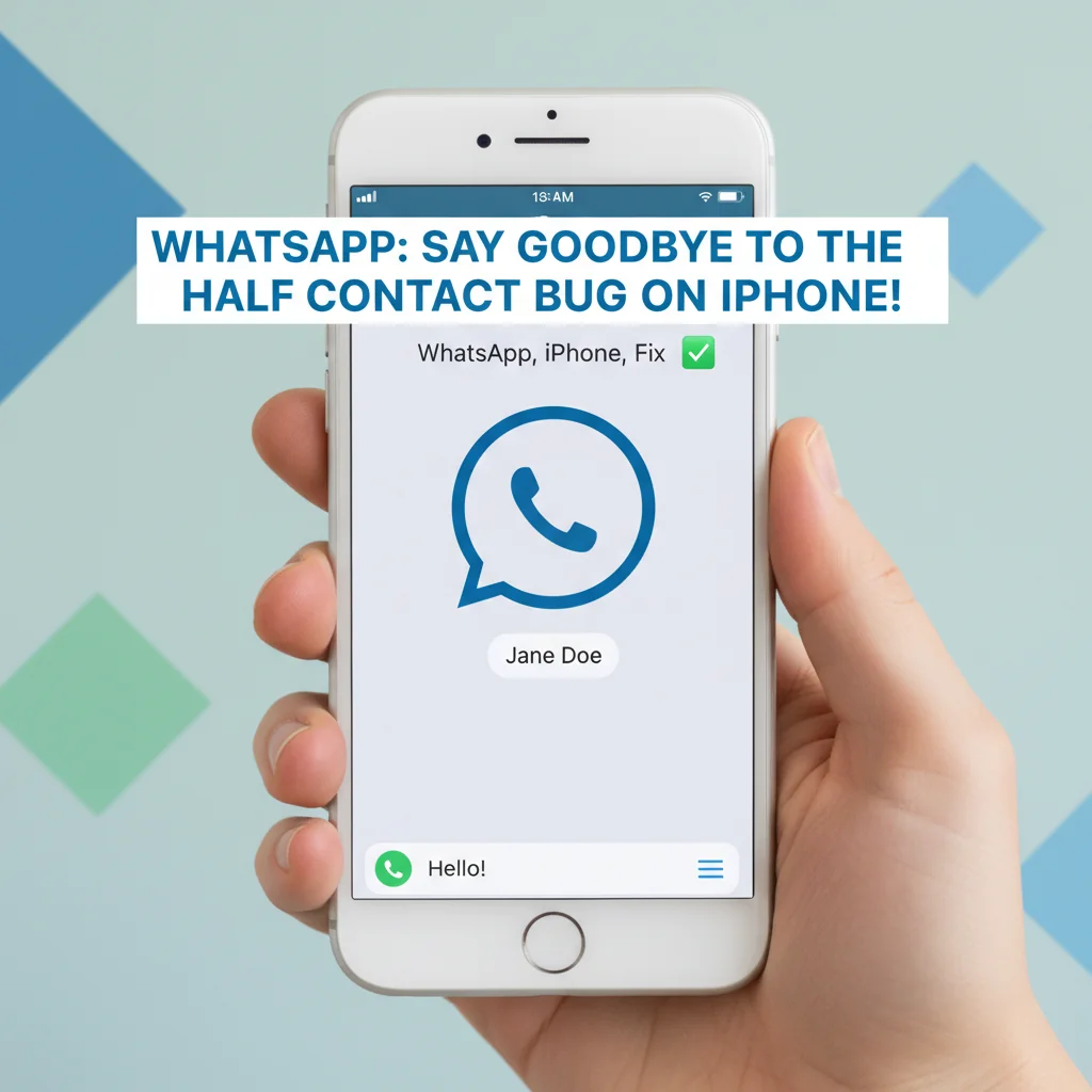 WhatsApp: Diga Adeus ao Bug do Contato Pela Metade no iPhone!