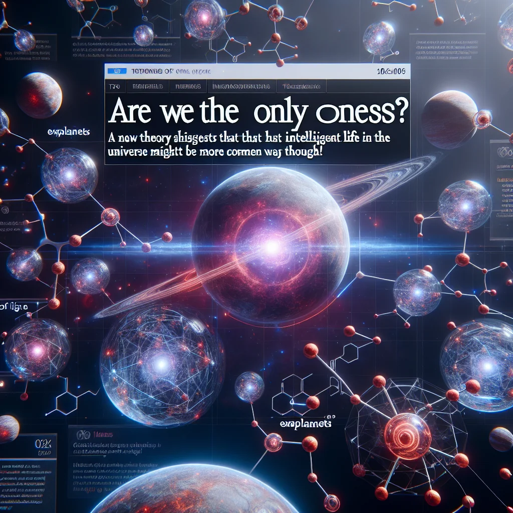 **"Seremos os únicos? Nova teoria sugere que a vida inteligente no universo pode ser mais comum do que imaginamos!"**
