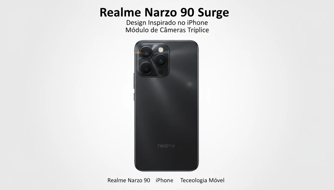 Realme Narzo 90 Surge com Design Inspirado no iPhone e Módulo de Câmeras Tríplice