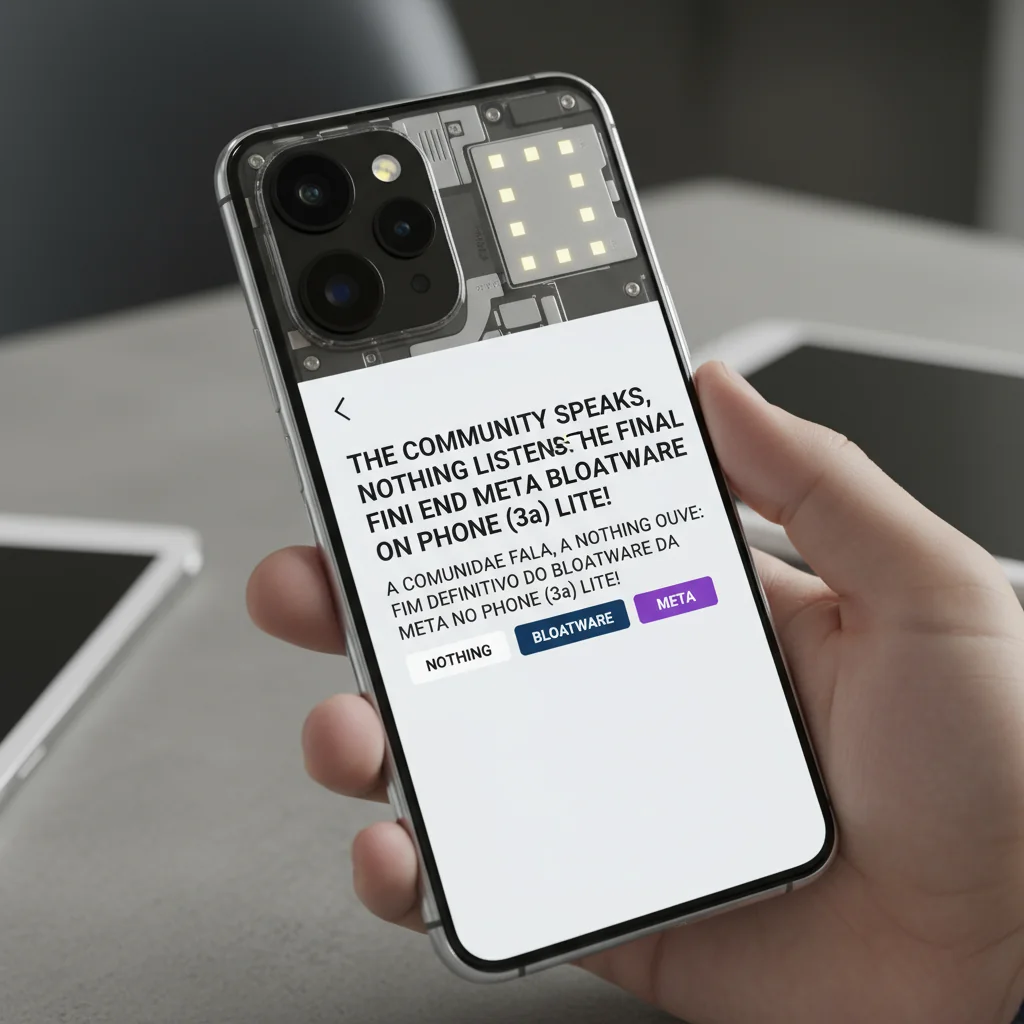 A Comunidade Fala, a Nothing Ouve: Fim Definitivo do Bloatware da Meta no Phone (3a) Lite!