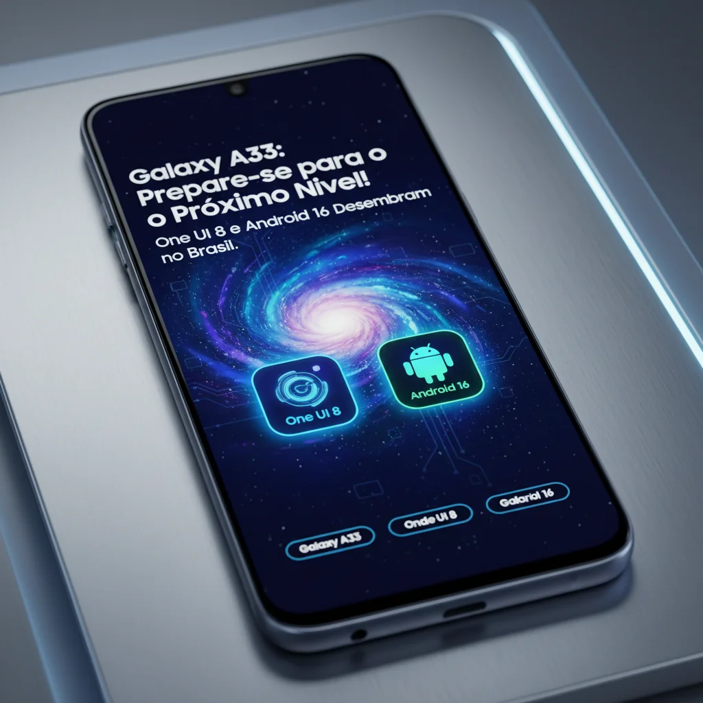 Galaxy A33: Prepare-se para o Próximo Nível! One UI 8 e Android 16 Desembarcam no Brasil.