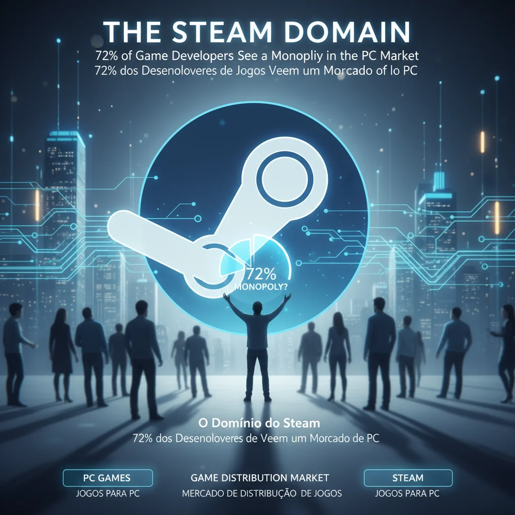 O Domínio do Steam: 72% dos Desenvolvedores de Jogos Veem um Monopólio no Mercado de PC