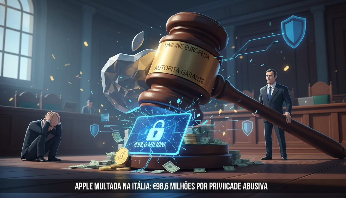 Apple é Multada em €98,6 Milhões na Itália por Práticas Abusivas de Privacidade
