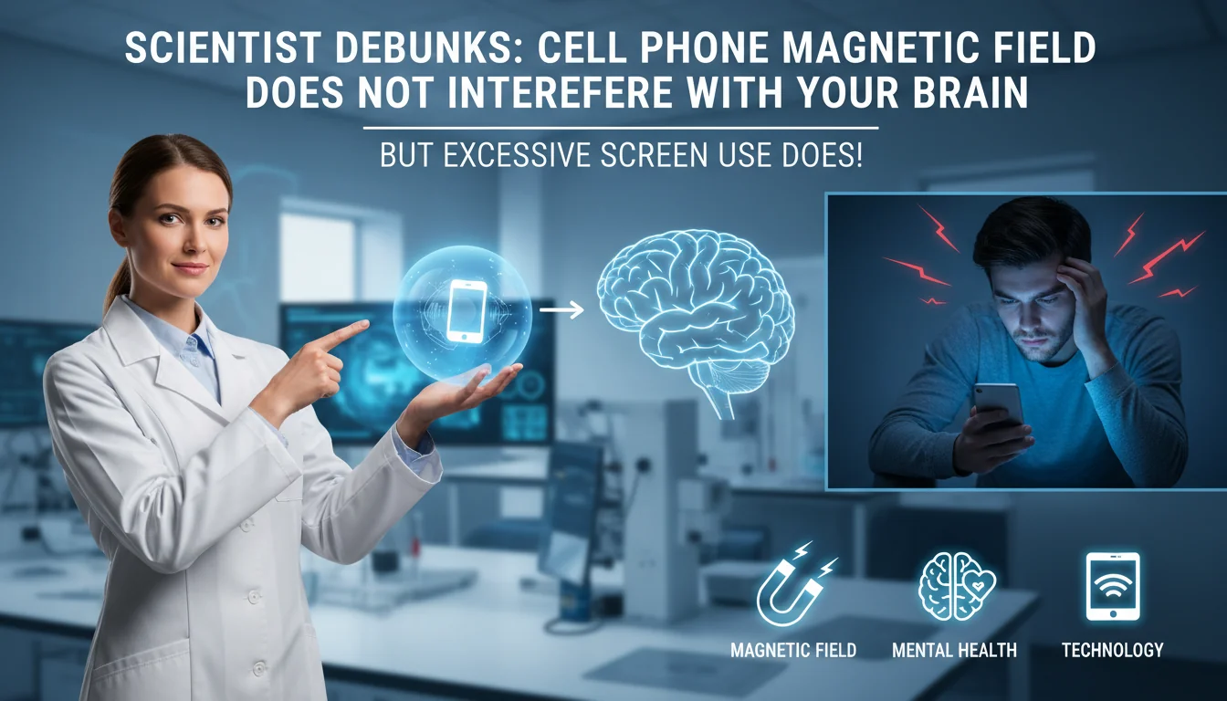Cientista desmistifica: Campo magnético de celular não interfere no seu cérebro, mas o uso excessivo da tela, sim!