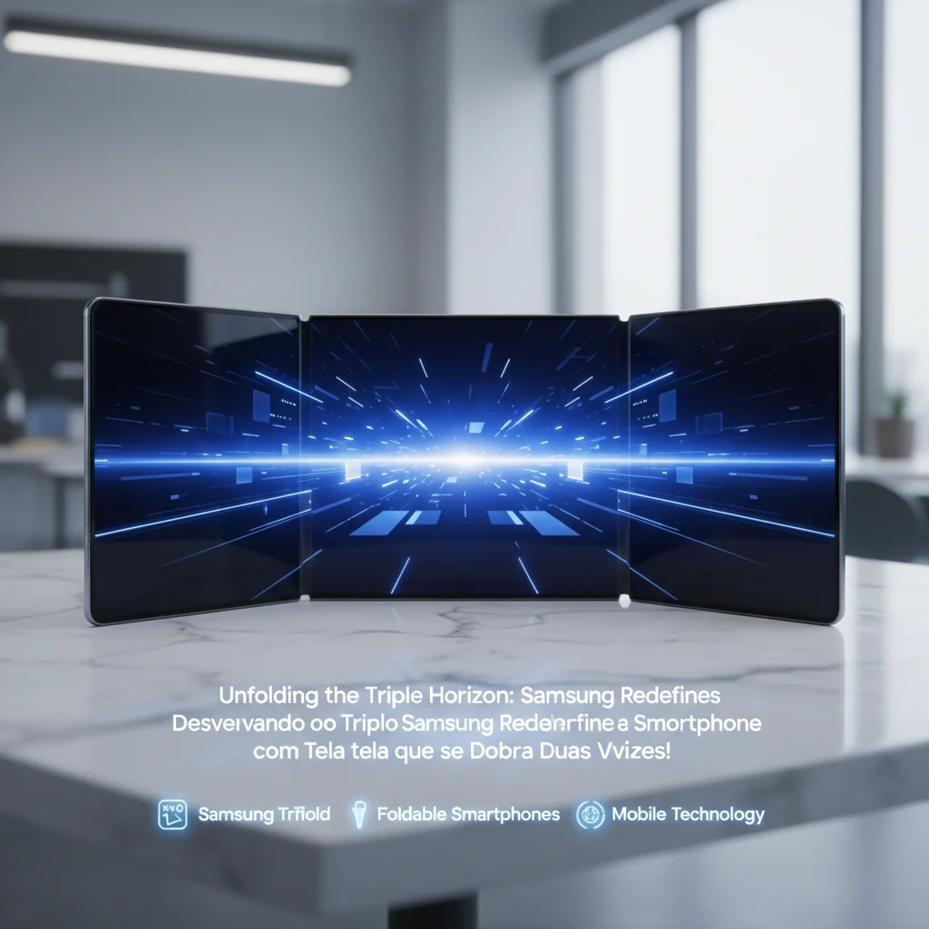 Desvendando o Triplo Horizonte: Samsung Redefine o Smartphone com Tela que se Dobra Duas Vezes!