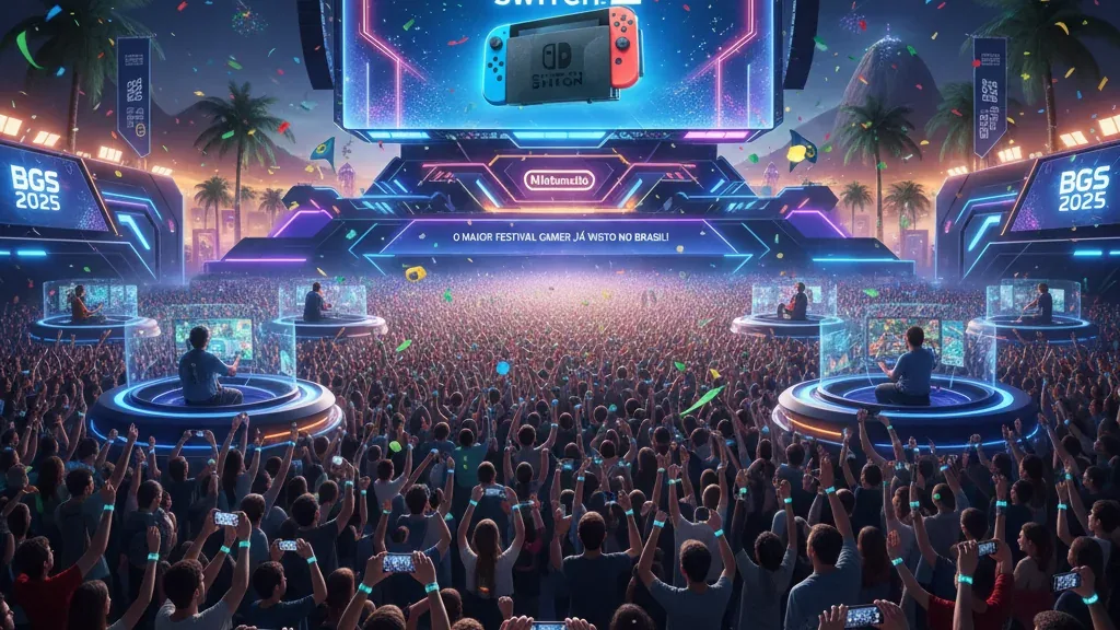 BGS 2025: A Grande Revelação do Nintendo Switch 2 e o Maior Festival Gamer Já Visto no Brasil!