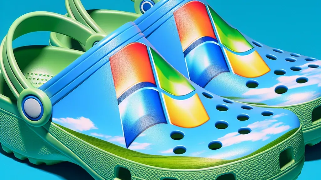 Windows XP de Volta aos Seus Pés: Microsoft Lança Crocs Nostálgicos!
