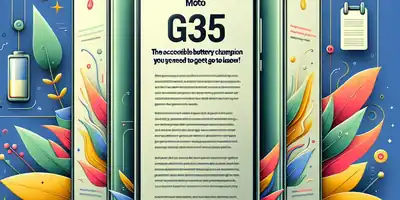 **Moto G35: O Campeão da Bateria Acessível que Você Precisa Conhecer!**
