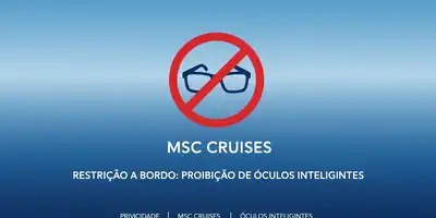 Proibição a Bordo: MSC Cruises Restringe Uso de Óculos Inteligentes em Navios