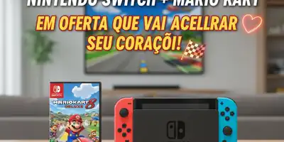 Desbloqueie a Diversão Sem Limites: Nintendo Switch + Mario Kart em Oferta Que Vai Acelerar Seu Coração!