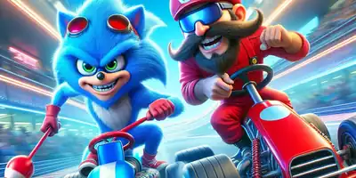 Sonic vs. Mario: A Batalha Épica nas Pistas Começou!
