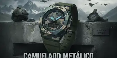 G-Shock GA-2100: O Camuflado Metálico Invade a Linha com Estilo Militar Inédito
