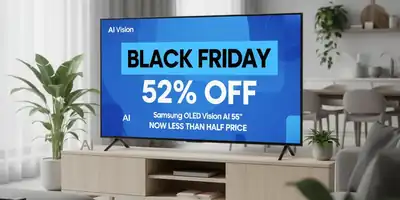 Black Friday: TV Samsung OLED Vision AI 55” com 52% de desconto, agora por menos da metade do preço