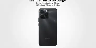 Realme Narzo 90 Surge com Design Inspirado no iPhone e Módulo de Câmeras Tríplice