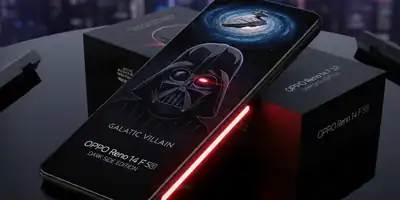 OPPO Reno 14 F 5G Edição Lado Sombrio: O Vilão Galáctico Chega em um Smartphone Exclusivo