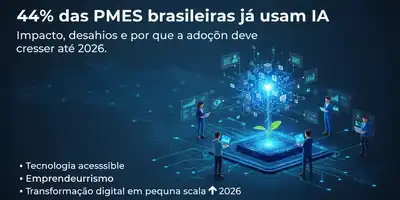 44% das PMEs brasileiras já usam IA: impacto, desafios e por que a adoção deve crescer até 2026