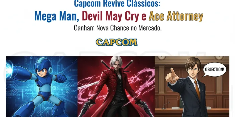 Capcom Revive Clássicos: Mega Man, Devil May Cry e Ace Attorney Ganham Nova Chance no Mercado