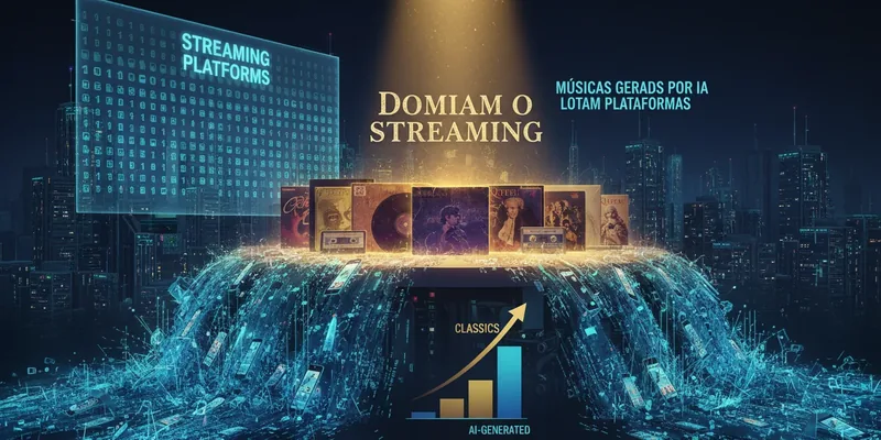Músicas geradas por IA lotam plataformas, mas clássicos dominam o streaming