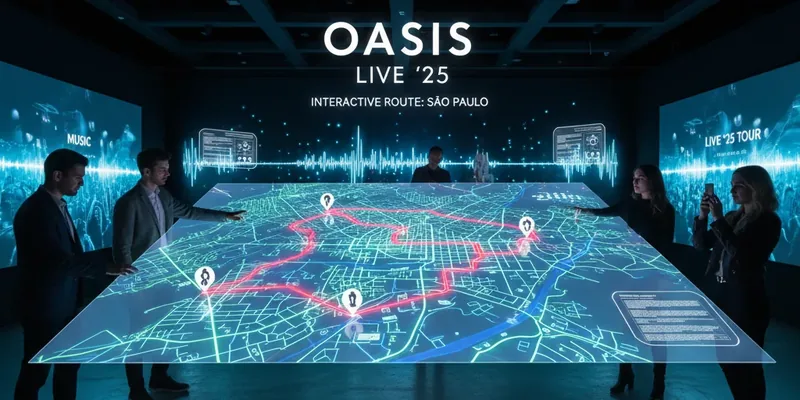 Oasis "Live '25": Mapa Interativo Revela Roteiro Completo da Banda em São Paulo Antes de Shows Históricos