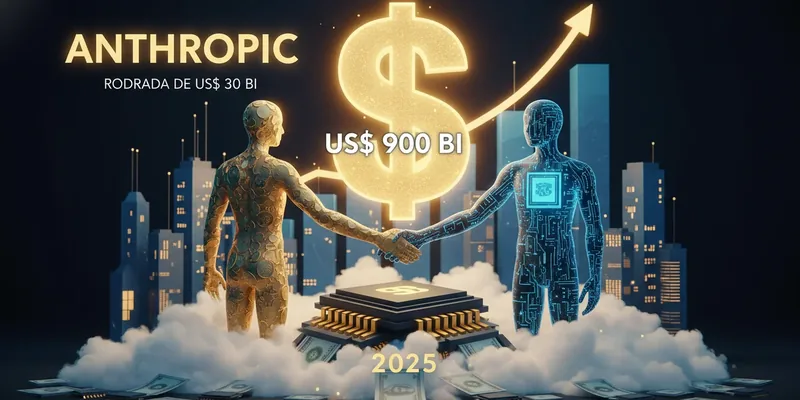 Anthropic negocia rodada de US$ 30 bi e atinge avaliação de US$ 900 bi
