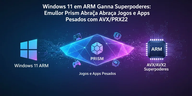 Windows 11 em ARM Ganha Superpoderes: Emulador Prism Abraça Jogos e Apps Pesados com AVX/AVX2