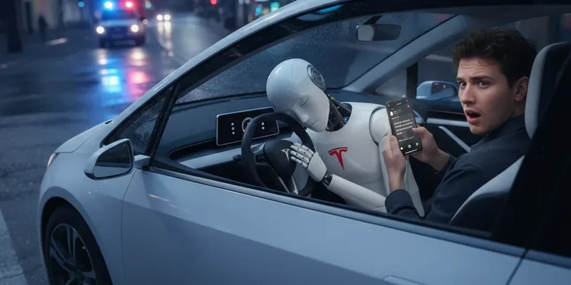 Robotáxi da Tesla flagrado dormindo ao volante: passageiro expõe falha em sistema de segurança e regulamentação incerta