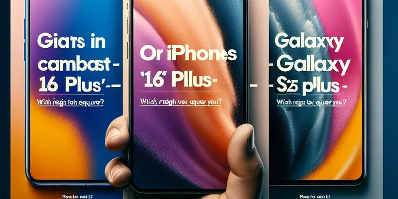 Gigantes em Combate: iPhone 16 Plus ou Galaxy S25 Plus – Qual Reinado "Plus" Conquistará Você?