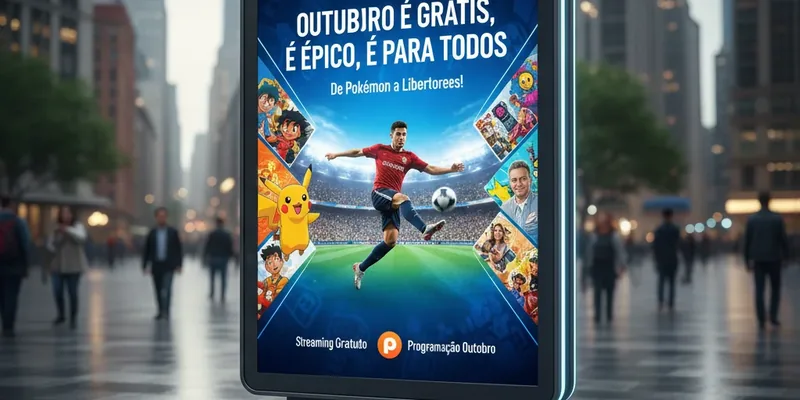 Pluto TV: Outubro É Grátis, É Épico, É Para Todos – De Pokémon a Libertadores!