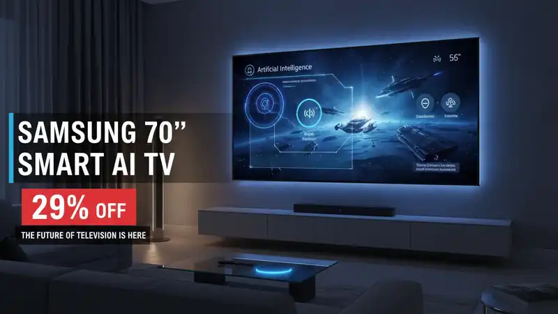 Smart TV Samsung de 70 Polegadas com Inteligência Artificial por 29% Off: O Futuro da Televisão Está Aqui