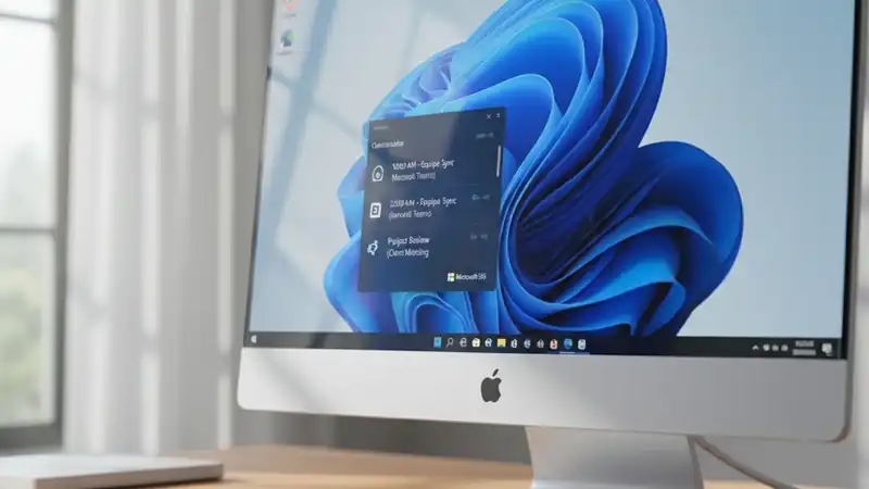 O Calendário do Windows 11 Vai Voltar a Mostrar Eventos Agendados na Barra de Tarefas