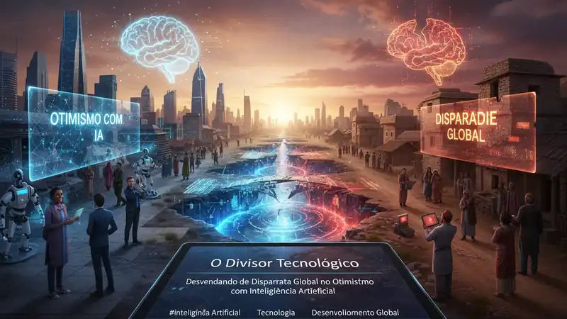 O Divisor Tecnológico: Desvendando a Disparidade Global no Otimismo com Inteligência Artificial