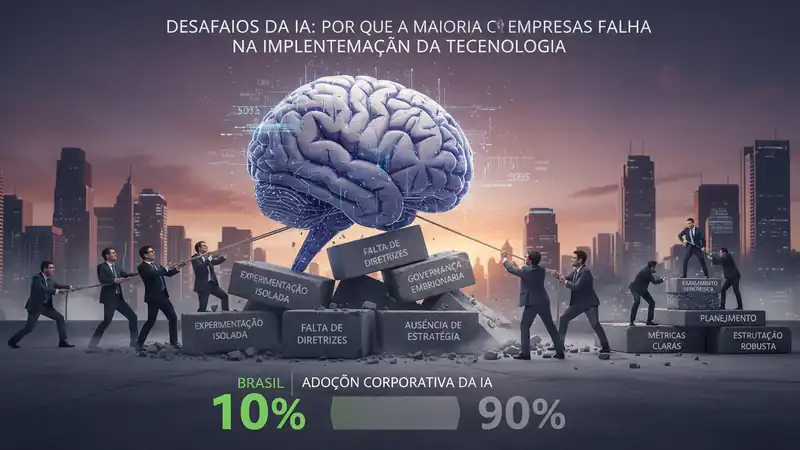 Desafios da IA: por que a maioria das empresas falha na implementação da tecnologia