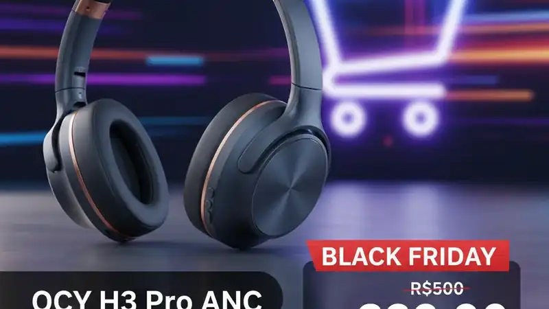 QCY H3 Pro ANC: Silêncio de 50 dB e Áudio High-Res por Menos de R$330 na Black Friday da Amazon!