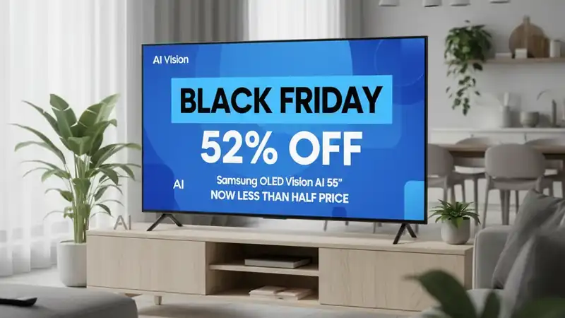 Black Friday: TV Samsung OLED Vision AI 55” com 52% de desconto, agora por menos da metade do preço