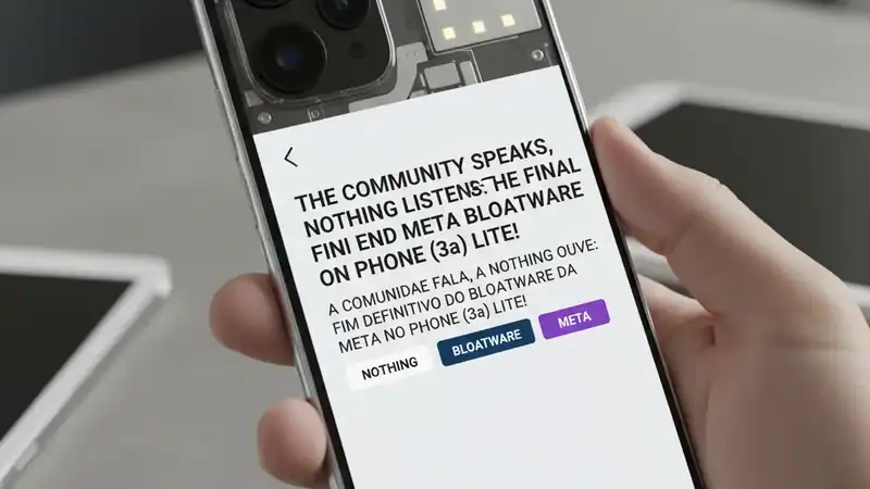 A Comunidade Fala, a Nothing Ouve: Fim Definitivo do Bloatware da Meta no Phone (3a) Lite!