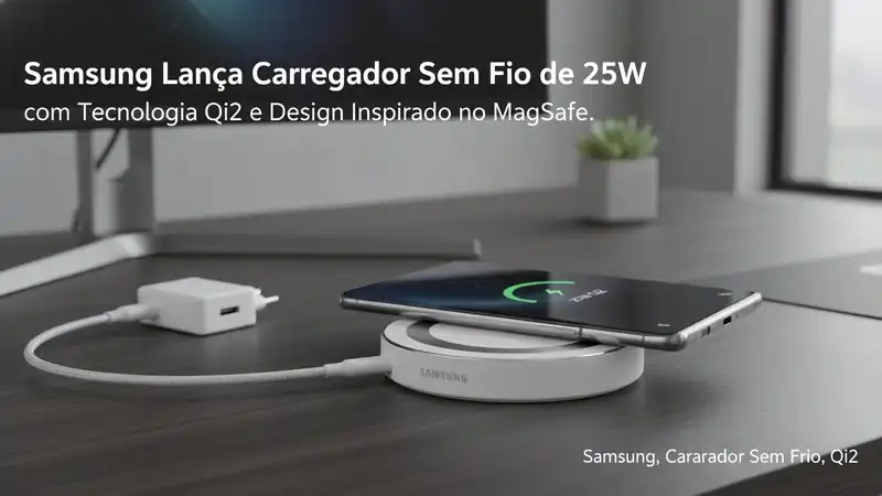 Samsung Lança Carregador Sem Fio de 25W com Tecnologia Qi2 e Design Inspirado no MagSafe